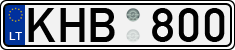 License plate of Lithuania, Cars
