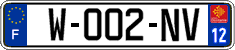 French license plate, SIV (garage)