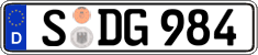 German license plate, Regular plates