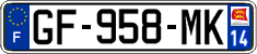 French license plate, SIV (ordinary)