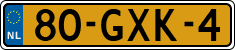 License plate of the Netherlands, Cars