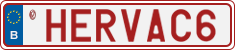 License plate of Belgium, Vanity Plates (2014)