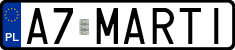 License plates of Poland, Vanity Plates