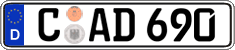 German license plate, Regular plates