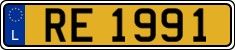 License plate of Luxembourg, 2003 year system