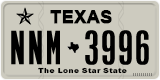 Texas, Regular plates (2012) (АBC-1234)