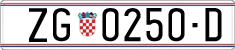 License plate of Croatia, Regular plates