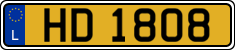 License plate of Luxembourg, 2003 year system
