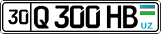 License plate of Uzbekistan, Private owners
