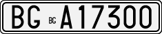 License plate of Italy, Cars (1927 year series)