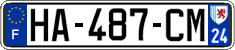 French license plate, SIV (ordinary)