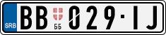 License plate of Serbia, Cars