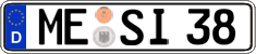 German license plate, Regular plates
