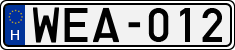 license plates of Hungary, Cars (1990)