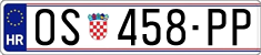 License plate of Croatia, Regular plates
