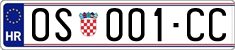 License plate of Croatia, Regular plates