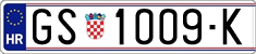 License plate of Croatia, Regular plates