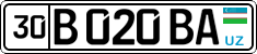 License plate of Uzbekistan, Private owners