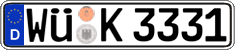 German license plate, Regular plates