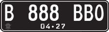 License plate of Indonesia, Regular plates