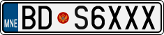 License plate of Montenegro, Vanity Plates