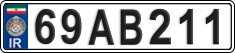 License plate of Iran, License plates for driving abroad (2015)