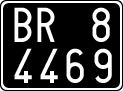 License plate of Italy, Cars (1927 year series)