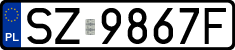 License plates of Poland, Regular car plates