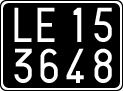 License plate of Italy, Cars (1927 year series)