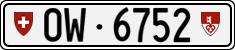 License plate of Switzerland, Cars