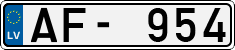 License plate of Latvia, Regular car plates