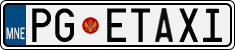 License plate of Montenegro, Vanity Plates