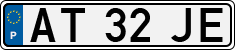 License plate of Portugal, Regular plates