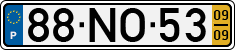 License plate of Portugal, Regular plates