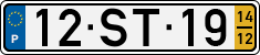 License plate of Portugal, Regular plates