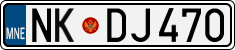 License plate of Montenegro, Cars