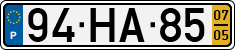License plate of Portugal, Regular plates