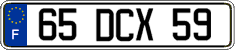 French license plate, FNI
