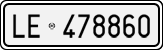 License plate of Italy, Cars (1927 year series)