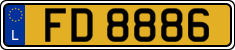 License plate of Luxembourg, 2003 year system