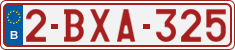 License plate of Belgium, Regular plates (2010)