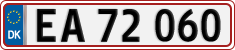 License plate of Denmark, Regular plates