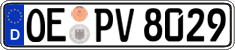 German license plate, Regular plates