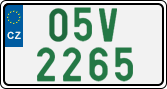 License plate of the Czech Republic, Oldtimers (2001)