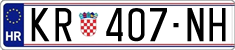 License plate of Croatia, Regular plates