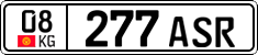 License plate of Kyrgyzstan, Private owners (2016)