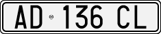 License plate of Italy, Cars (1994 year series)
