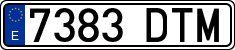 License plates of Spain, Ordinary (2000)