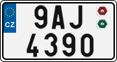 License plate of the Czech Republic, Cars (2001)