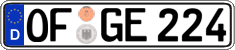 German license plate, Regular plates